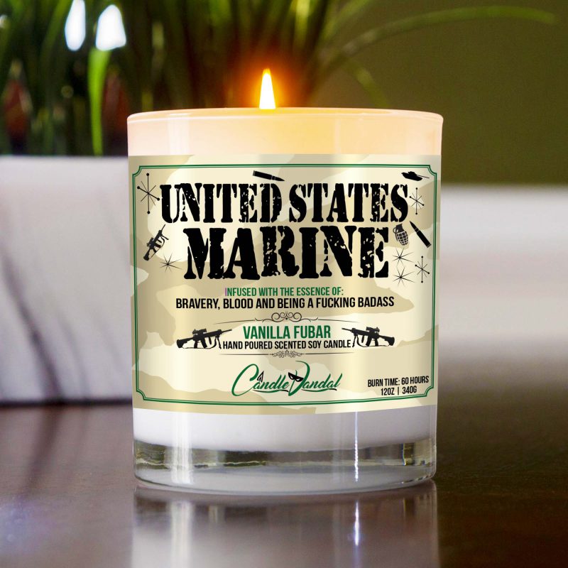 United States Marine Candle Badass Marines Military & Veteran Candles