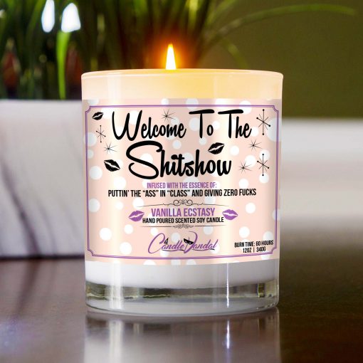 Welcome to the Shitshow Table Candle