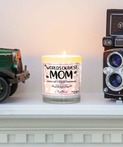 Worlds Okayest Mom Mantle Candle