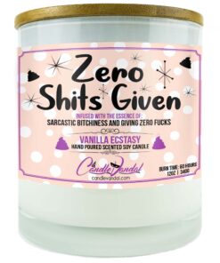 Zero Shits Given Candle