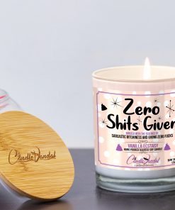 Zero Shits Given Lid and Candle