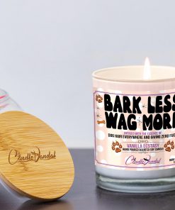 Bark Less Wag More Funny Dog Lid and Candle