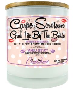 Carpe Scrotum Grab Life By The Balls Candle