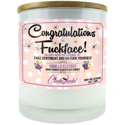 Congratulations Fuckface Candle