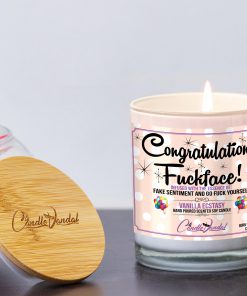 Congratulations Fuckface Candle and Lid