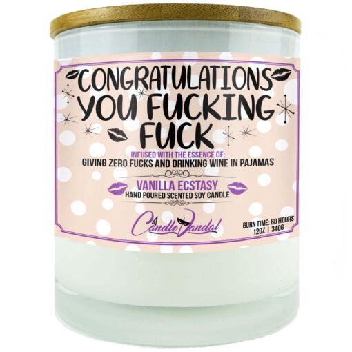 Congratulations You Fucking Fuck Candle