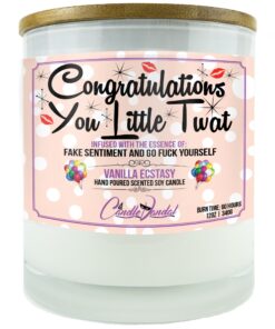 Congratulations You Little Twat Candle