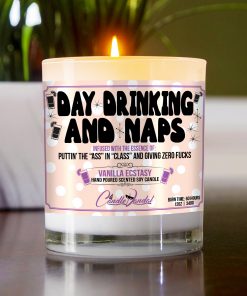 Day Drinking and Naps Table Candle