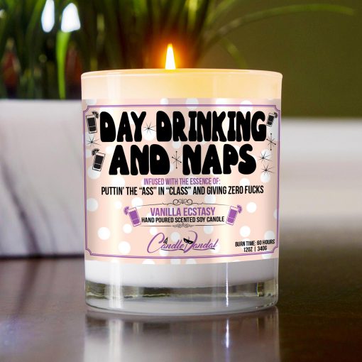 Day Drinking and Naps Table Candle