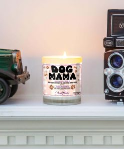 Dog Mama Funny Mantle Candle