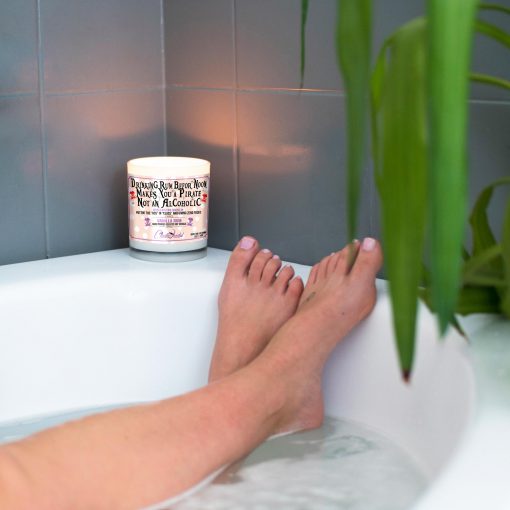 Drinking Rum Before Noon Makes You a Pirate Not an Alcoholic Funny Bathtub Candle