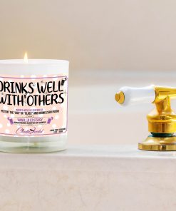 Drinks Well with Others Funny Bathtub Candle