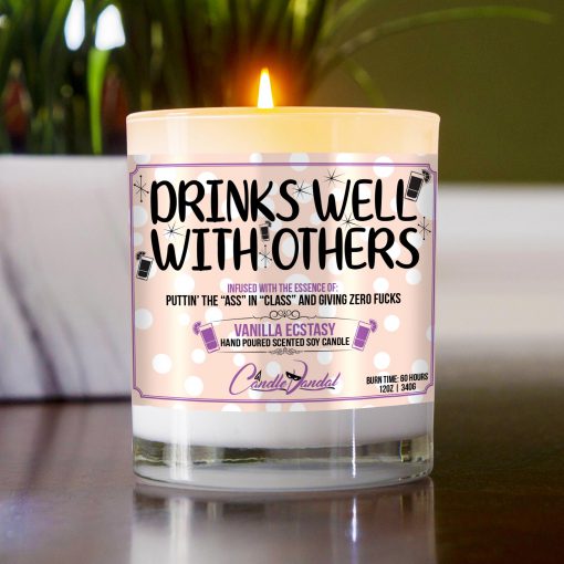 Drinks Well with Others Table Candle