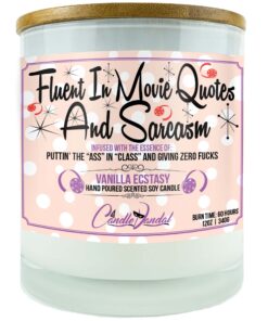 Fluent in Movie Quotes and Sarcasm Candle