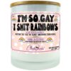 I'm So Gay I Shit Rainbows Candle