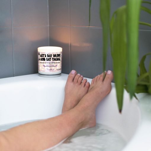 Let's Day Drink and Eat Tacos Funny Bathtub Candle