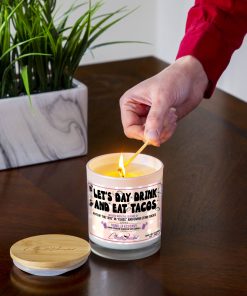 Let's Day Drink and Eat Tacos Funny Candle Lighting