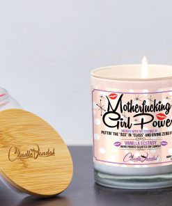 Motherfucking Girl Power Funny Candle and Lid