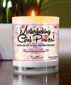 Motherfucking Girl Power Funny Table Candle