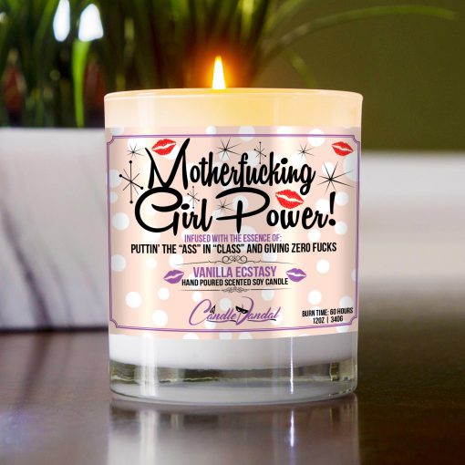 Motherfucking Girl Power Funny Table Candle