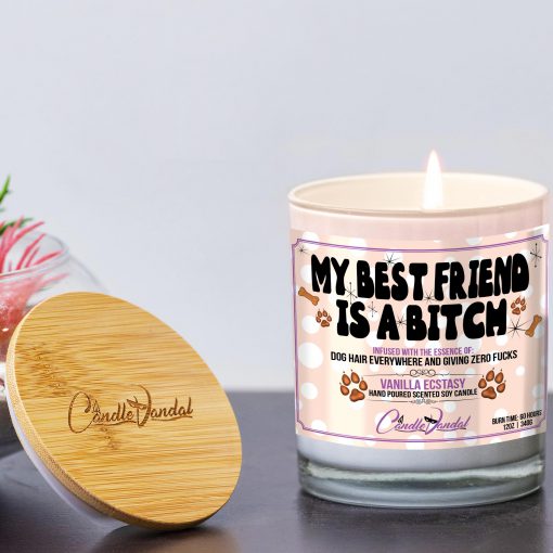 My Best Friend is a Bitch Funny Candle and Lid