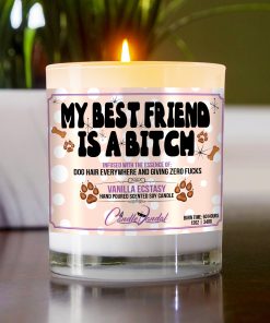 My Best Friend is a Bitch Funny Table Candle