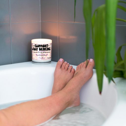 Support Day Drinking Funny Bathtub Candle
