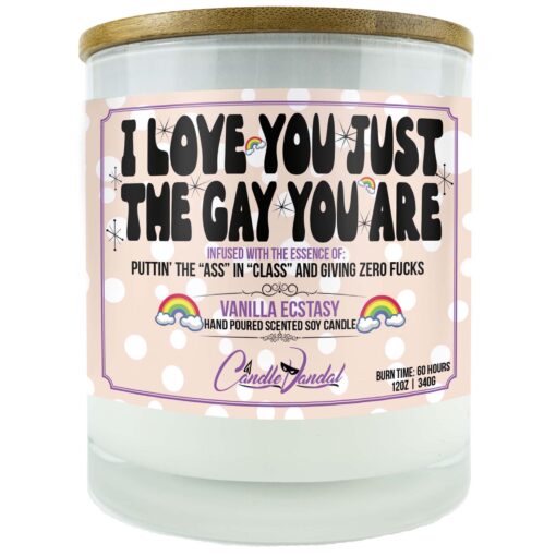 I Love You Just the Gay You Are Candle