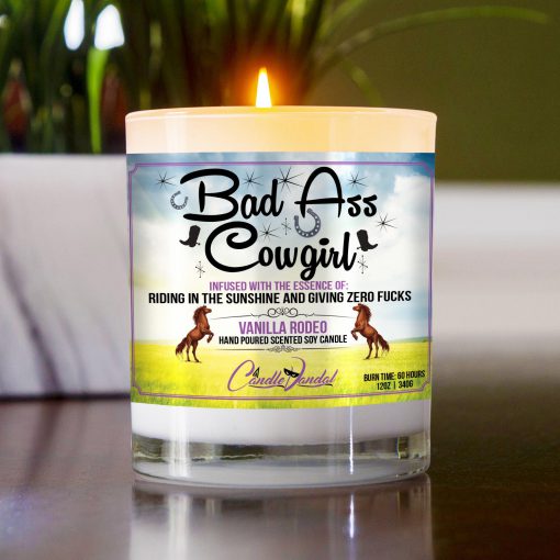 Bad Ass Cowgirl Table Candle