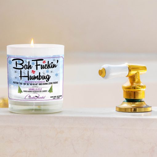 Bah Fukin Humbug Bathtub Side Candle
