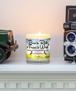 Born To Ride Forced To Work Mantle Candle