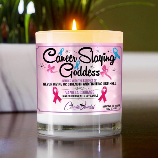 Cancer Slaying Goddess Table Candle