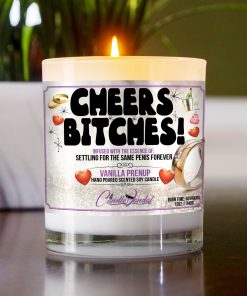 Cheers Bitches Table Candle
