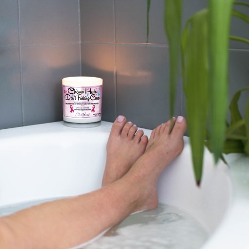 Chemo Hair Don’t Fucking Care Bathtub Candle