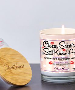 Classy Sassy and Still Kickin assy Lid and Candle