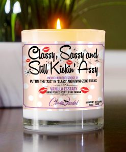 Classy Sassy and Still Kickin assy Table Candle
