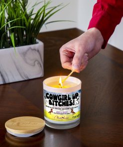 Cowgirl Up Bitches Lighting Candle
