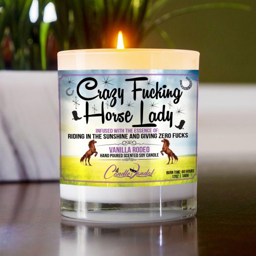 Crazy Fucking Horse Lady Table Candle