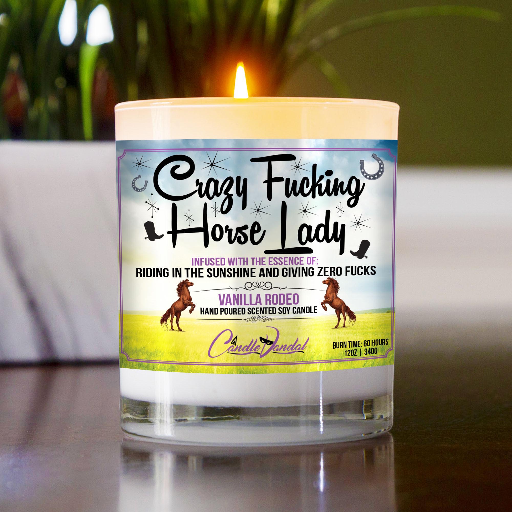 Crazy Fucking Horse Lady Table Candle Crazy Fucking Horse Lady Table Candle