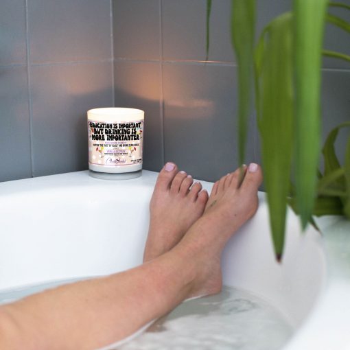 Education Is Important But Drinking Is More Importanter Bathtub Candle