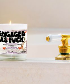 Engaged As Fuck Bathtub Side Candle