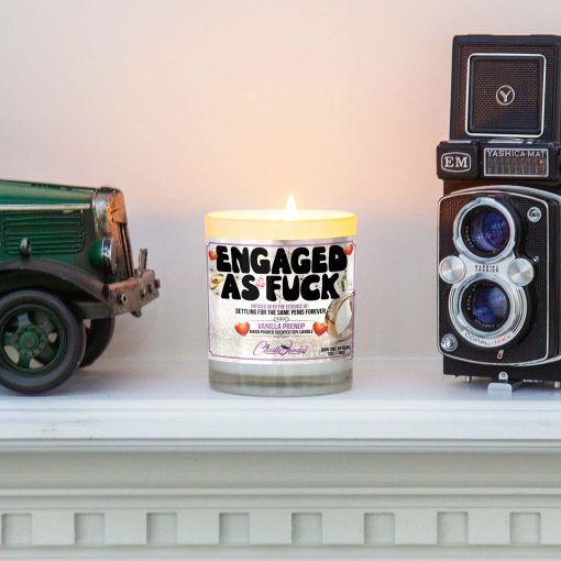 Engaged As Fuck Mantle Candle