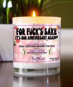 For Fucks Sake Its Our Anniversary Again Table Candle