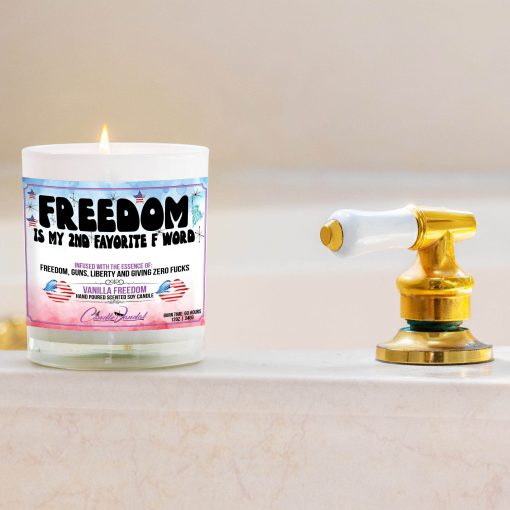 Freedom Is My 2nd Favorite F Word Bathtub Side Candle