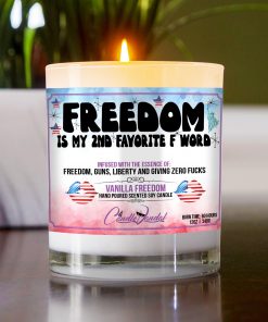 Freedom Is My 2nd Favorite F Word Table Candle