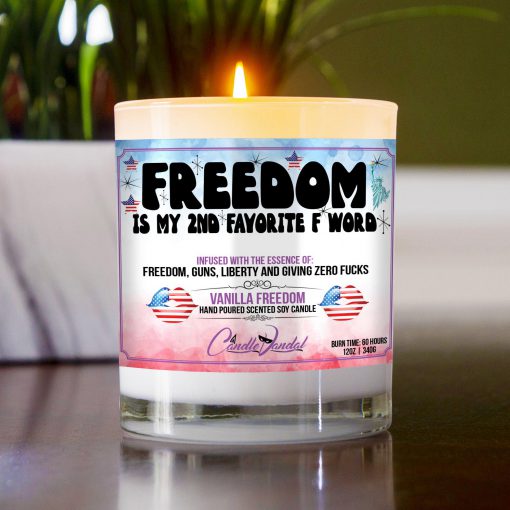 Freedom Is My 2nd Favorite F Word Table Candle