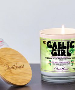 Gaelic Girl Lid And Candle