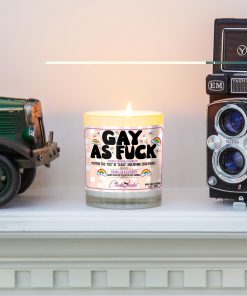 Gay as Fuck Mantle Candle