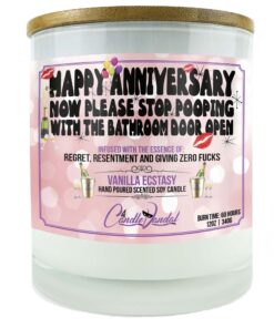 Happy Anniversary Now Please Stop Pooping With The Bathroom Door Open Candle