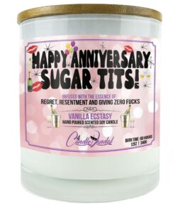 Happy Anniversary Sugar Tits Candle